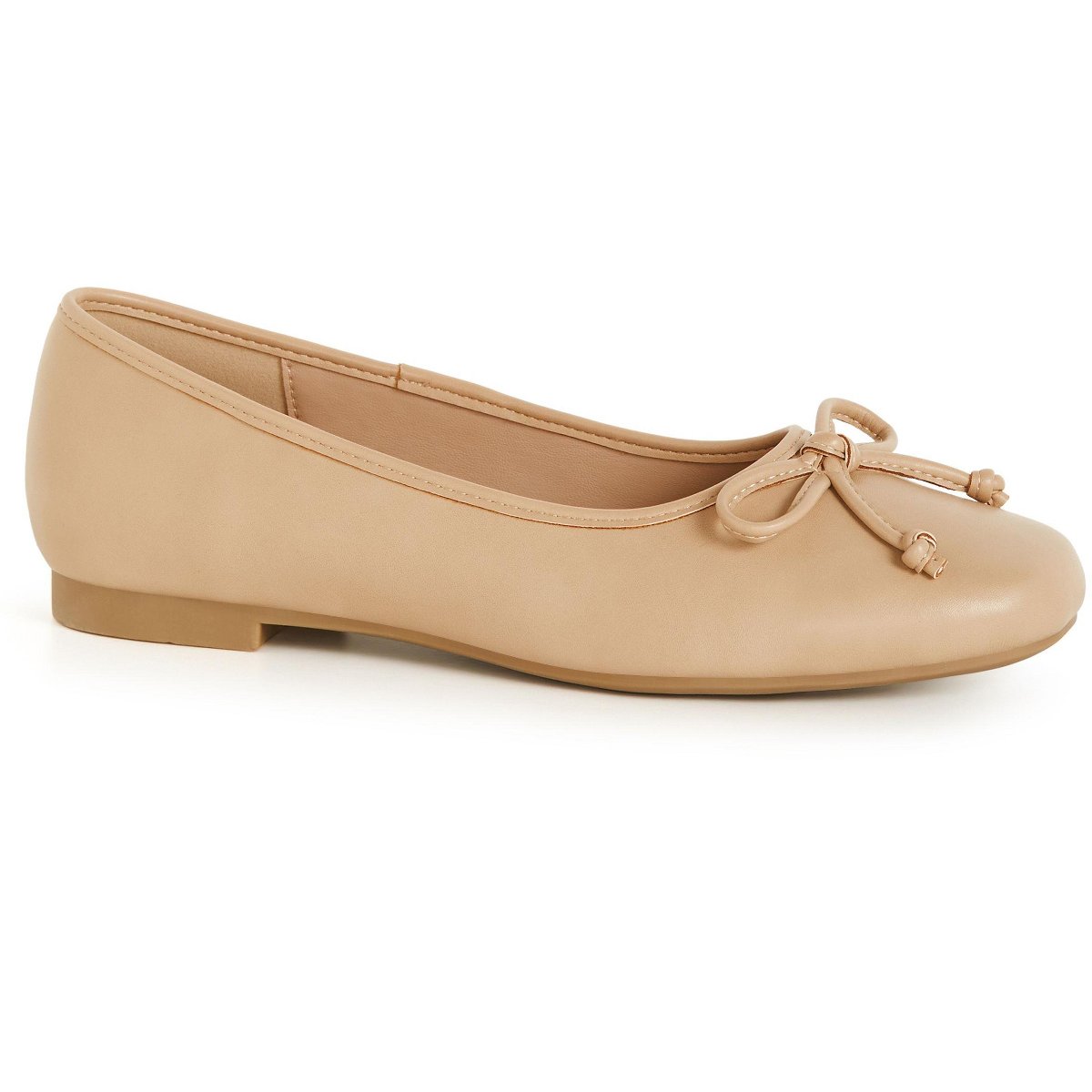 Обувь City Chic | Women's Plus Size WIDE FIT Ella Ballet Flat - almond - 12W — фото 2