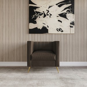 Home Design Weiss Velvet Square Arm Chair - 1 of 4