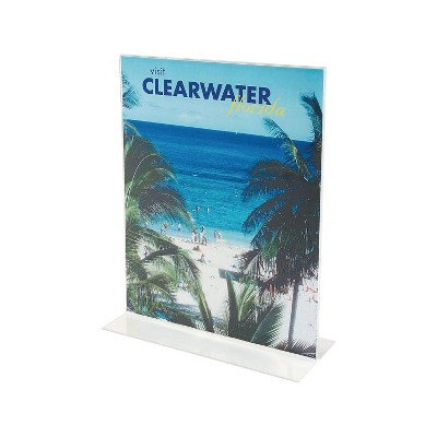 Easy Access Clear Acrylic Pocket/Holder – Landscape. Insert Size: 11W x  8.5H / QTY 12