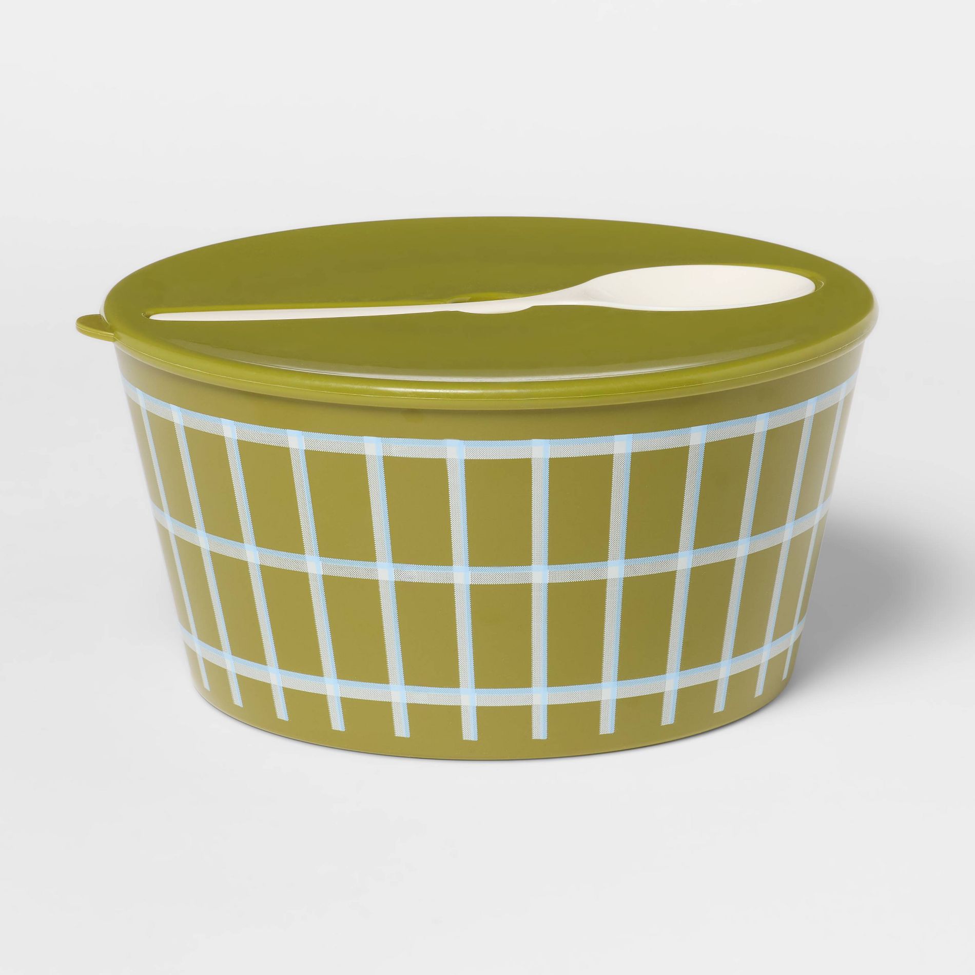 Serve Bowl with Lid and Utensil Green - Room Essentials™