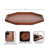 Kate and Laurel Thorpe Octagon Serving Tray, 16x16, Walnut Brown - 2 of 4