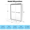 Frameless Shower Door, Sliding Glass Doors with 5/16" (8Mm) Clear Tempered Glass, Shower Door with Stainless Steel Handle for Walk In Shower - 3 of 4