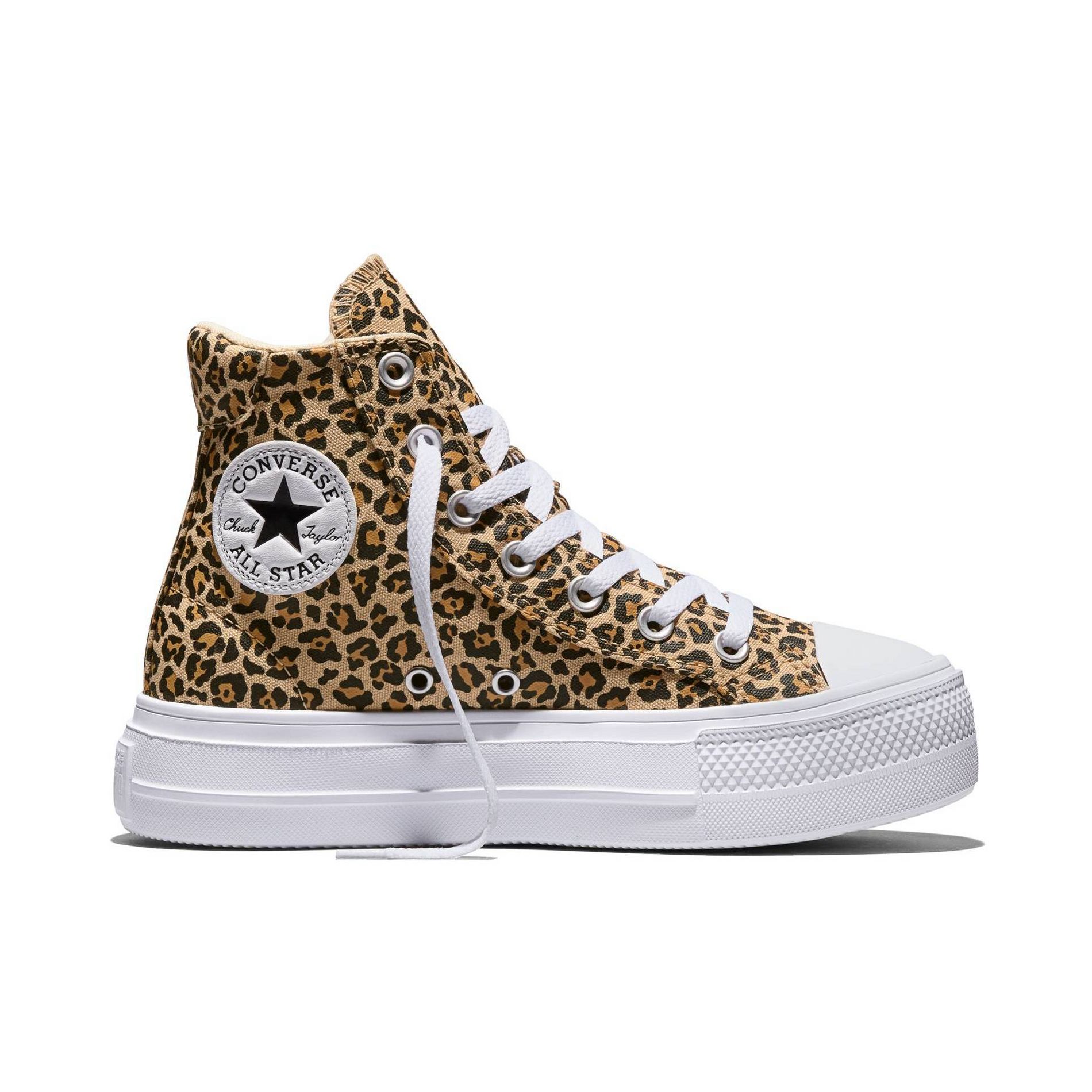 Converse Women's Platform Hight Top Sneakers - Leopard M5/W7