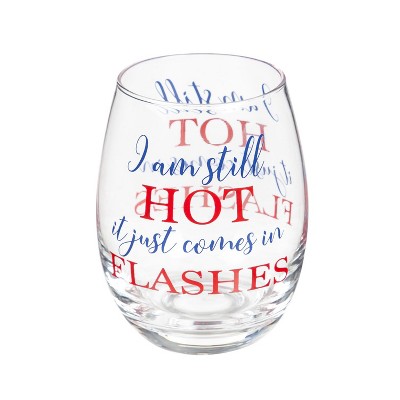Evergreen Stemless Wine Glass w/ Box, I Am Still Hot