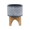 Okak Modern Pattern Planter with Saucer Decorative Plant Pots Ideal for Indoor Greenery Home Decor, Succulents and Small Plants - 2 of 4