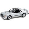 1982 Ford Mustang GT 5.0 Silver Metallic with Black Stripes "Greenlight Muscle" Series 26 1/64 Diecast Model Car by Greenlight - 2 of 3