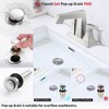 2-Handle Heavy Duty Bathroom Faucet with Drain and Supply Kits, Modern Style Lavatory Deck Mounted Faucet - 4 of 4