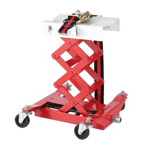 450 Lbs Capacity Low Profile Transmission Jack with Safety Straps, 7-23 Inch Lift Range, Heavy Duty Auto Repair Lifting Jack with 4 Wheels - 1 of 4