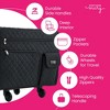 Everything Mary XL 4 Wheel Collapsible Rolling Sewing Machine Storage Case, Black Quilted - 3 of 4