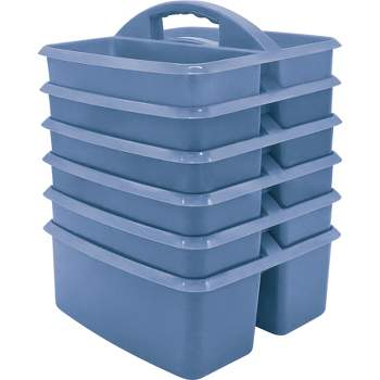 BLUE GINKGO Plastic Storage Caddy Organizer | Multipurpose, Portable,  Stackable | (Square) Yellow