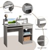 Karl Home General Style Modern P2 15MM Chipboard Computer Desk Grey - 2 of 4