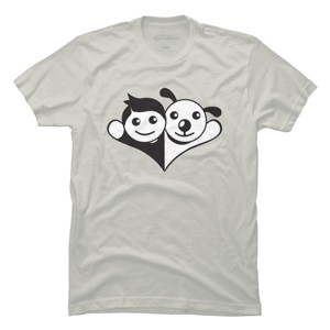 Men's Design By Humans Doggy Friend By graphicganga T-Shirt - 1 of 3