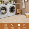 Large Washable Area Rug Modern Abstract Striped Carpet for Living Room Bedroom Dining Room Office, Non-Slip Low-Pile Easy Care - 4 of 4
