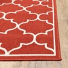 Marlowe Lattice Patio Rug Red/Ivory - 2 of 4