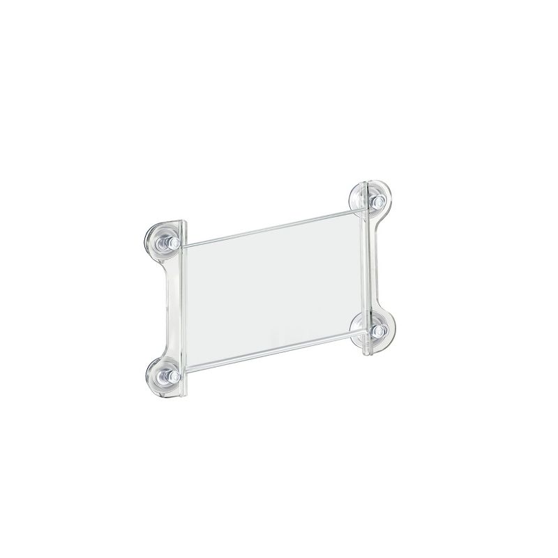 Azar Displays Clear Acrylic Window/Door Sign Holder Frame with Suction Cups 8.5''W x 5.5''H, 2-Pack, 4 of 10