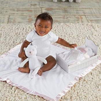 Baby Aspen Beary Sleepy Plush Plus Blanket for Baby - Pink | BA12055PK