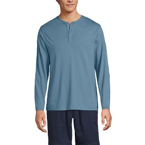 Lands' End Men's Long Sleeve Cotton Supima Henley - 1 of 3