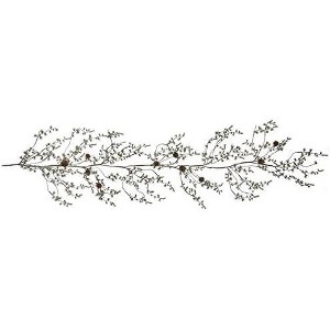 Ganz Glitter Frosted Silver Juniper Pine with Berry and Pinecones Garland - 5' - 1 of 1
