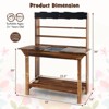 Infans Kids Potting Bench Wooden Toy Gardening Center w/ Removable Sink &  Chalkboard - 2 of 4