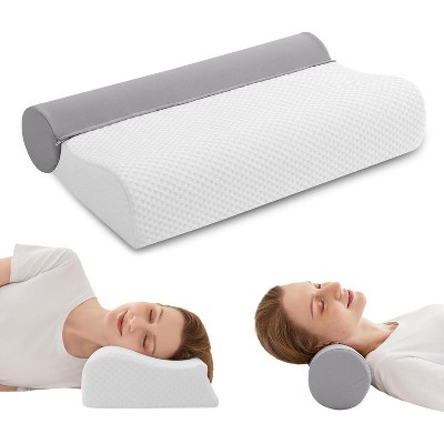 Aghana Digitals 2-in-1 Detachable Memory Foam Neck Pillow, Adjustable Height Cooling Bed Pillow for