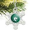 Illinois Wesleyan University Primary Logo Metal Snowflake Christmas Tree Holiday Ornament - 2 of 3
