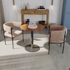 Leisuremod Vail Round Top Dining Table with MDF Top and Black Steel Base with Gold Accents for Kitchen, Dining, and Pub - 3 of 4