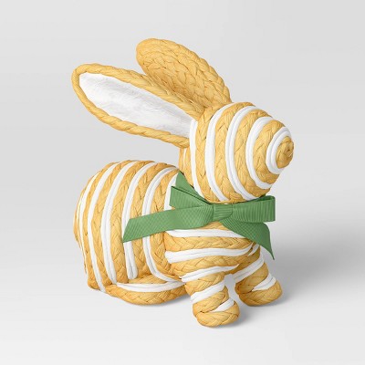 Laying Woven Easter Bunny Yellow - Threshold™