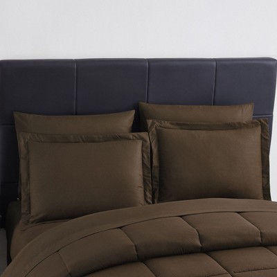 Queen Chocolate Down Alternative Microfiber Bed in a Bag Set