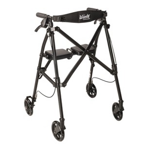 Stander Wonder Rollator, Lightweight 4- Wheel Folding Walker with Seat - 1 of 4