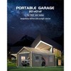 10'x20' Heavy-Duty Carport, Portable Garage with 4 Roll-Up Doors, 4 Mesh Windows, 180g PE Tarps, Reinforced Frames for Pickups, Boats, SUVs - 3 of 4