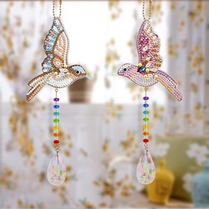 Double-Sided Acrylic Rhinestone Art Pendant Kit Set of 2, DIY