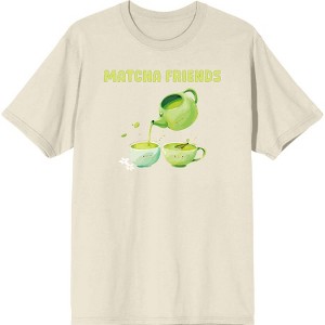 Matcha Friends Matcha Tea Adult Crew Neck Short Sleeve Tee - 1 of 2