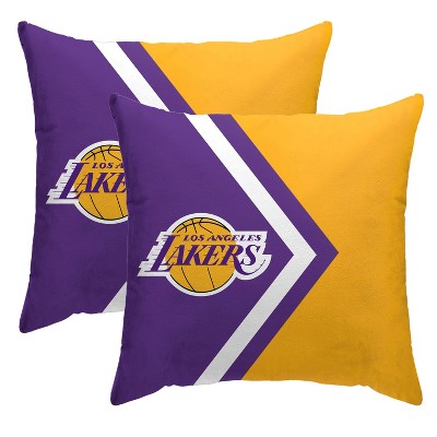 NBA Los Angeles Lakers Side Arrow Poly Span Throw Pillow - 2pk