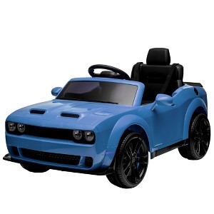 12V Kids Licensed Dodge Challenger Ride-On Car, Electric Vehicles with Remote, LED Lights, Bluetooth & MP3 - 1 of 4