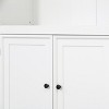 Sapphtopaz Tall Bookcase Display Cabinet Decorative Storage Cabinet Bookshelves with Tempered Glass Shelves for Kitchen, Living Room - 4 of 4