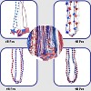 4E's Novelty Patriotic Beads Necklaces Bulk (72 Pack) - 4th of July Party Favors for Kids & Adults, Red White Blue Beads for Parade Accessories - 3 of 4