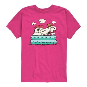 Boys' - Peanuts - Snoopy Sibling Pool Short Sleeve Graphic T-Shirt - 1 of 4