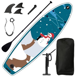 Inflatable Stand Up Paddle Board 9.9'x33"x5" With Accessories - 1 of 2