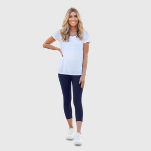 City Threads Women's Capri Leggings, 100% Cotton, USA-Made Comfortable Everyday Wear - 1 of 4