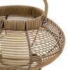 AZL1 Life Concept Decorative Lantern with Rattan Woven Candle Design Timer Function for Living Room Entryway Bedroom, Brown, 16"*12"*12" - 4 of 4