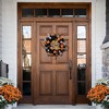 Northlight Orange and Black Haunted House Halloween Wreath, 24-Inch, Unlit - 3 of 4