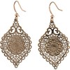 Pavilion Gift Company - Rose Gold Lace Leaf - Mother of Pearl Earrings - Earrings - 4 of 4