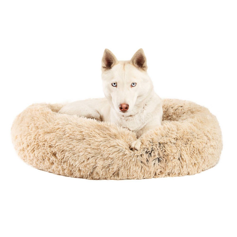 Best Friends by Sheri Donut Shag Dog Bed - 30"x30" - Taupe