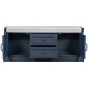 YOOCOZZ Solid Wood Storage Shoe Bench with Removable Cushion,2 Cabinets and 2 Drawers - 3 of 4
