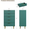 Fluted Dresser for Bedroom with 5 Drawers,Wooden Chest of Drawers with Metal Handle & Feet - 4 of 4