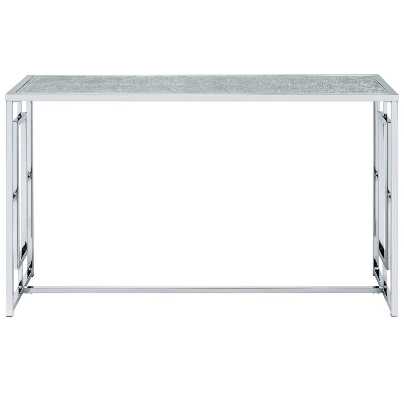 Stagge Glam Rectangle Sofa Table Chrome - HOMES: Inside + Out, 6 of 9