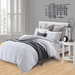 Cotton Cross-Stitch Embroidered 3 Piece Duvet Cover Set by Blue Nile Mills - 1 of 2