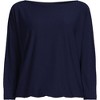 Lands' End Women's Lightweight Jersey 3/4 Sleeve Dolman Blouson Top - 3 of 3