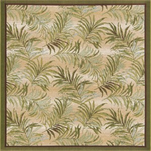 Unique Loom    Outdoor Botanical Keukenhof Area Rug - 1 of 4