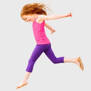 City Threads Girls 100% Cotton Soft Capri Leggings - USA-Made - 1 of 4